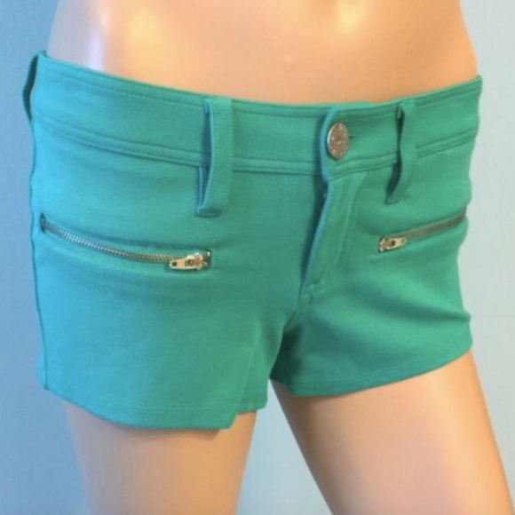 Almost Famous Women's Short Mini Junior Turquoise Size  S - Picture 1 of 8